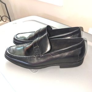 Steve Madden JARNO BLACK LEATHER slip on loafers NEW Men's 13 M